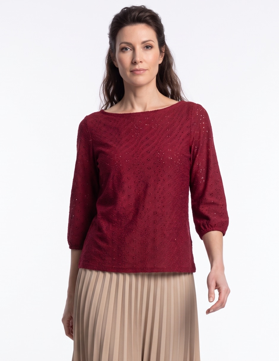 Playera manga corta cuello redondo para mujer Playera manga corta cuello redondo para mujer