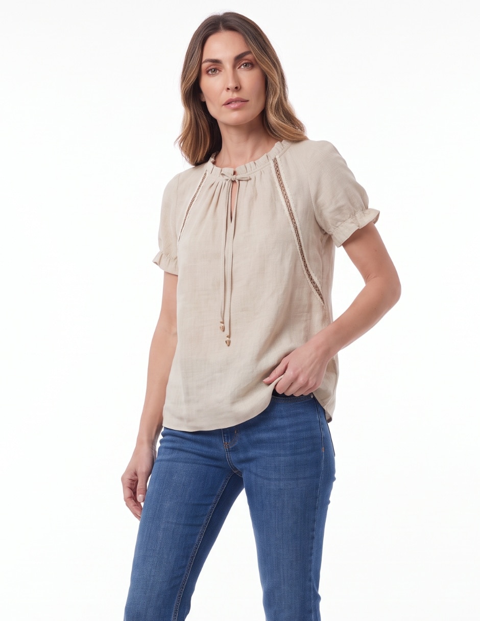 Blusa manga corta para mujer 3