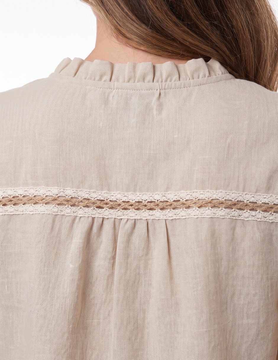 Blusa manga corta para mujer 4