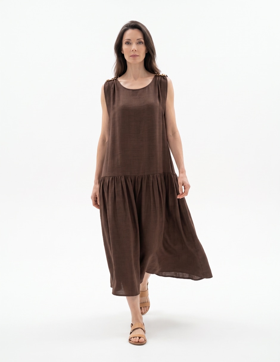 Vestido 3/4 casual para mujer