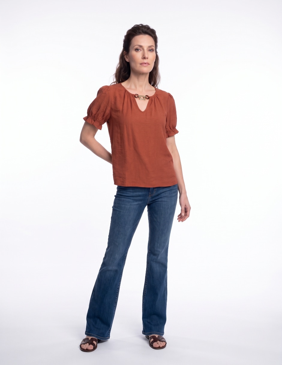 Blusa manga corta para mujer 3