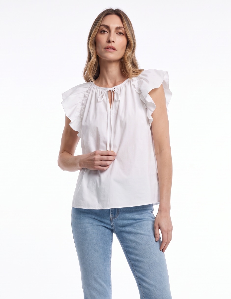 Blusa manga corta para mujer 4