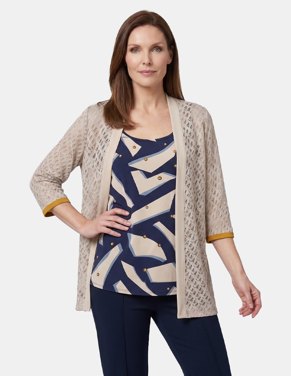 Blusa manga 3/4 para mujer