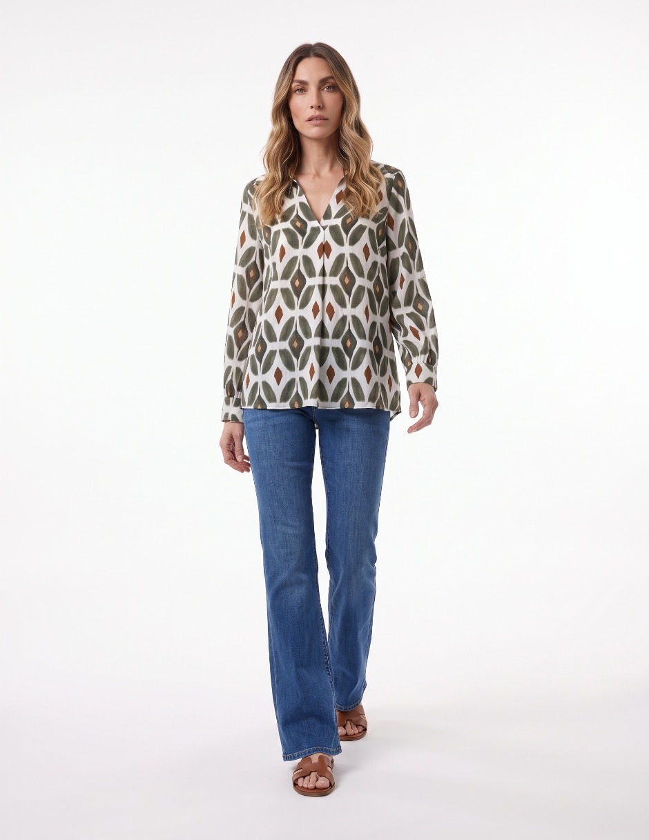 Blusa manga larga para mujer 3