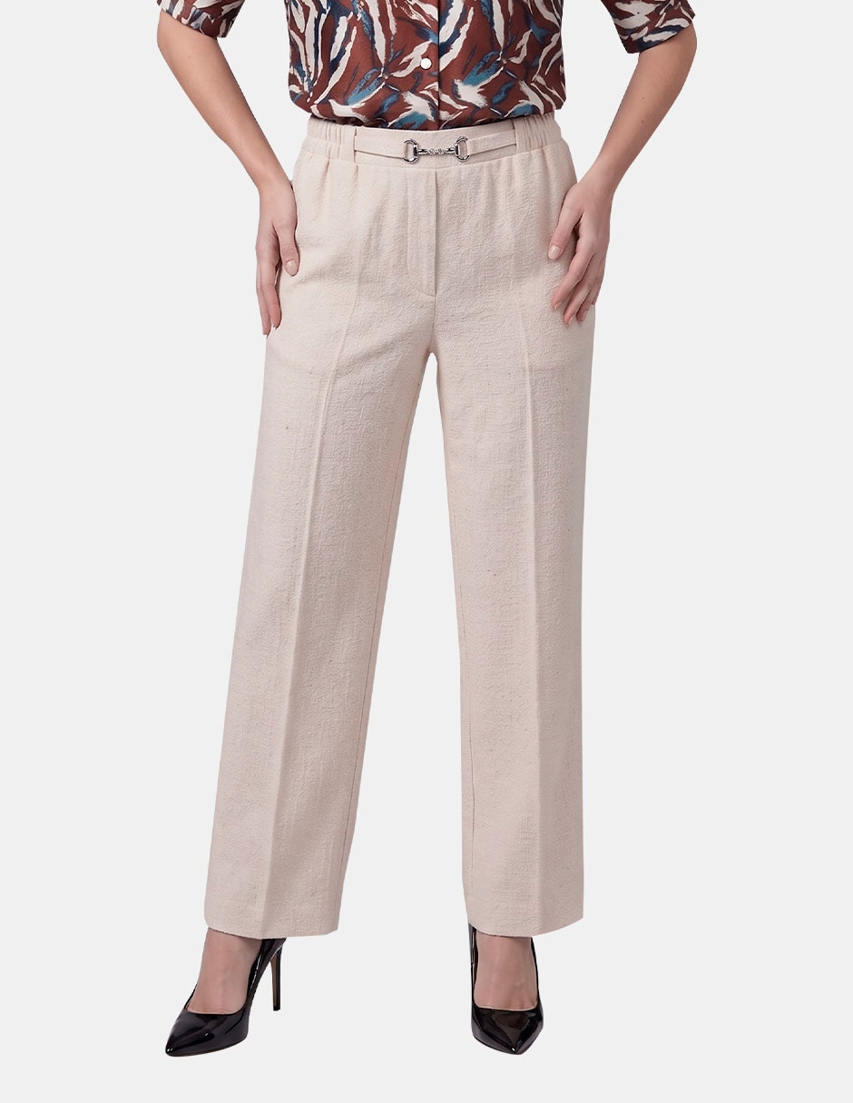 Pantalón regular recto para mujer
