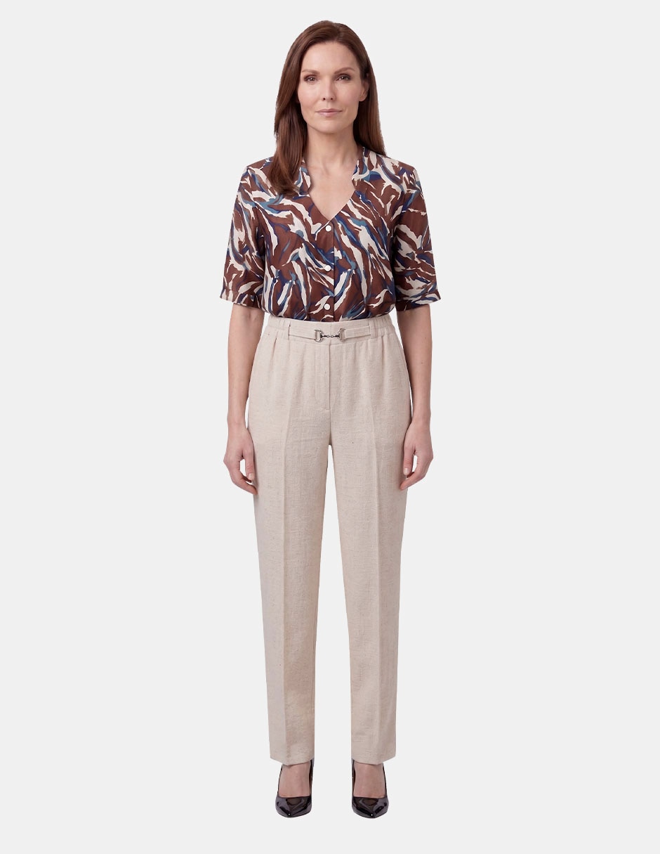 Pantalón regular recto para mujer 2