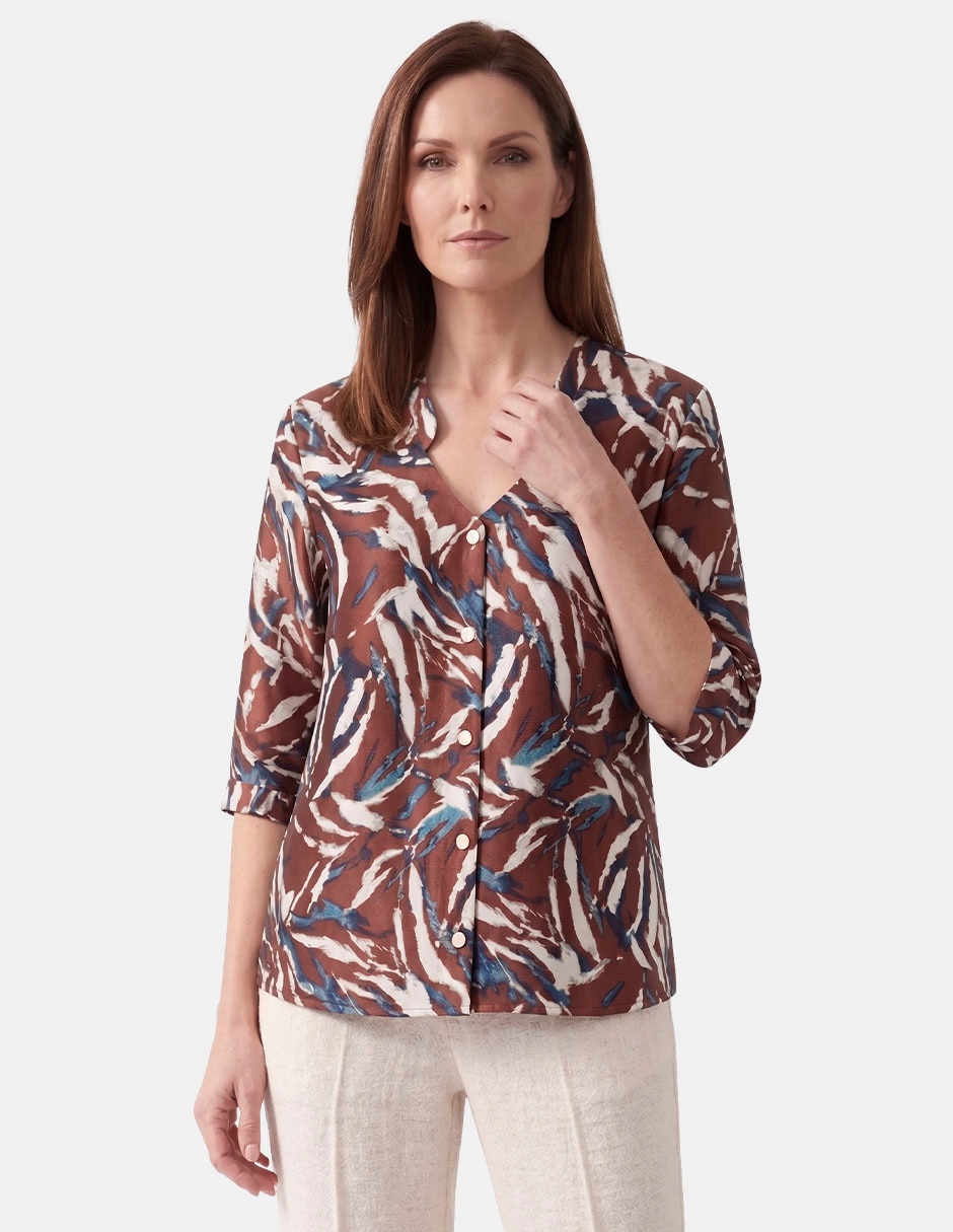 Blusa manga corta para mujer
