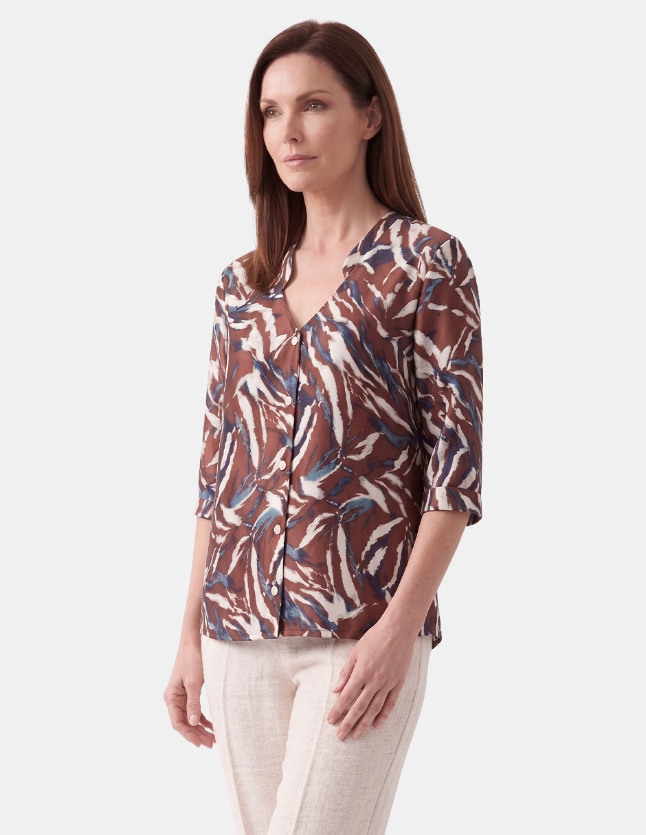 Blusa manga corta para mujer 4