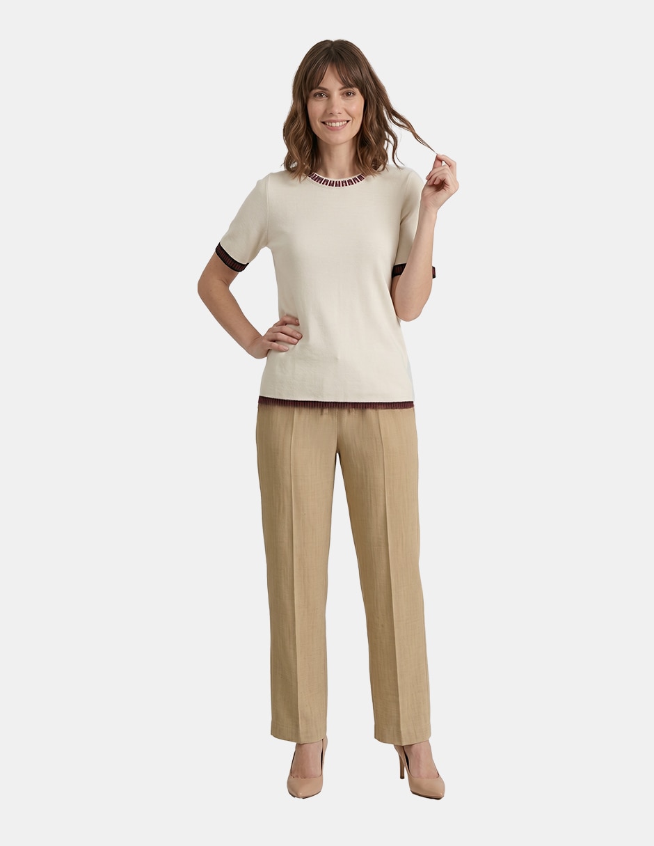 Blusa vitos manga corta para mujer