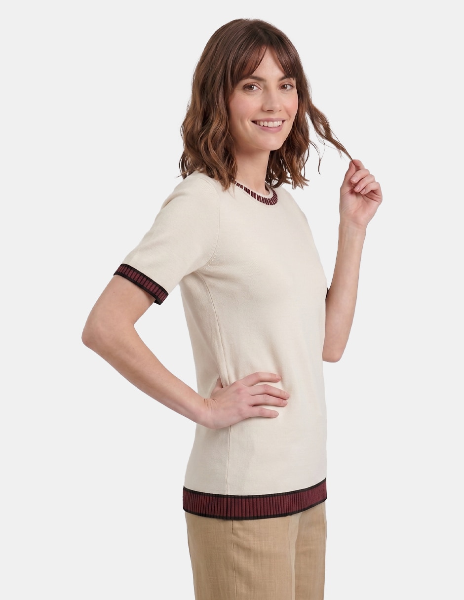 Blusa vitos manga corta para mujer