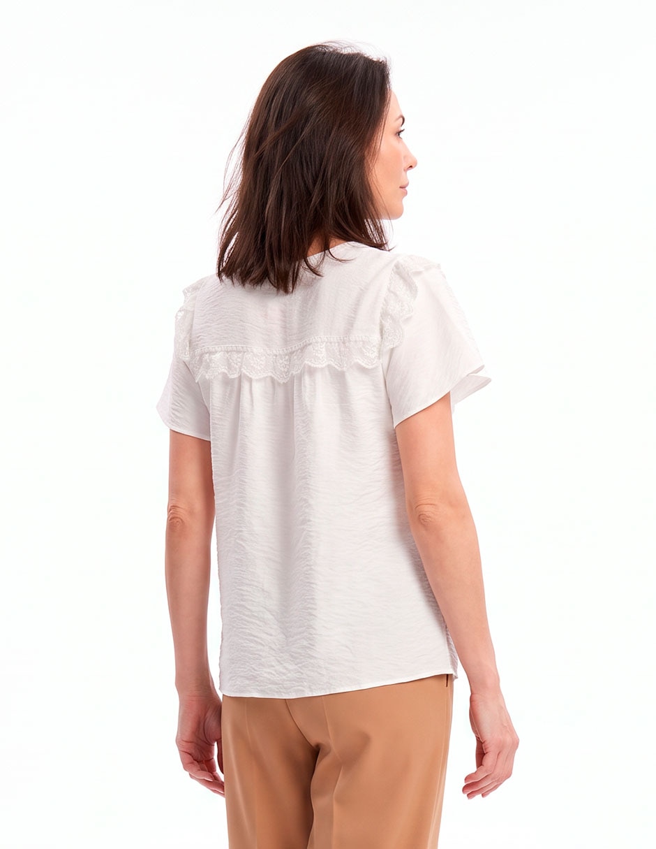 Blusa manga corta para mujer 4