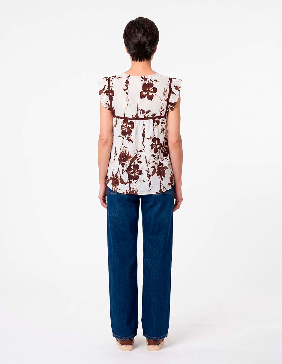 Blusa manga corta para mujer 4