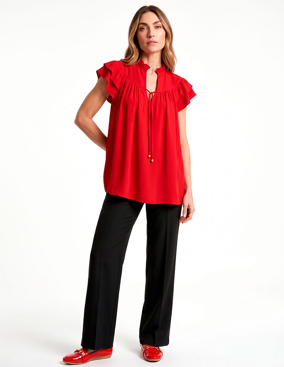 Blusa manga corta para mujer 4
