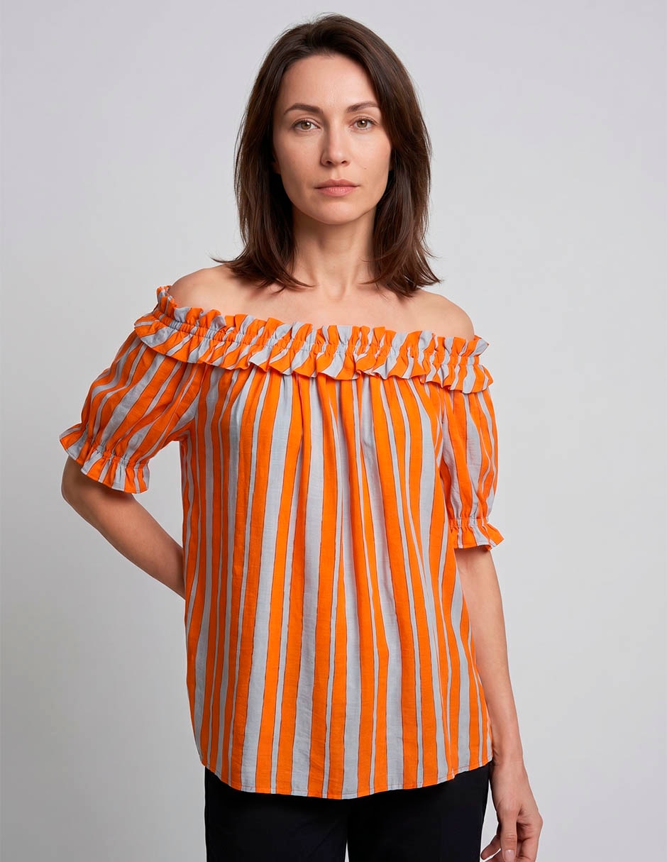 Blusa lorenza blau manga corta para mujer