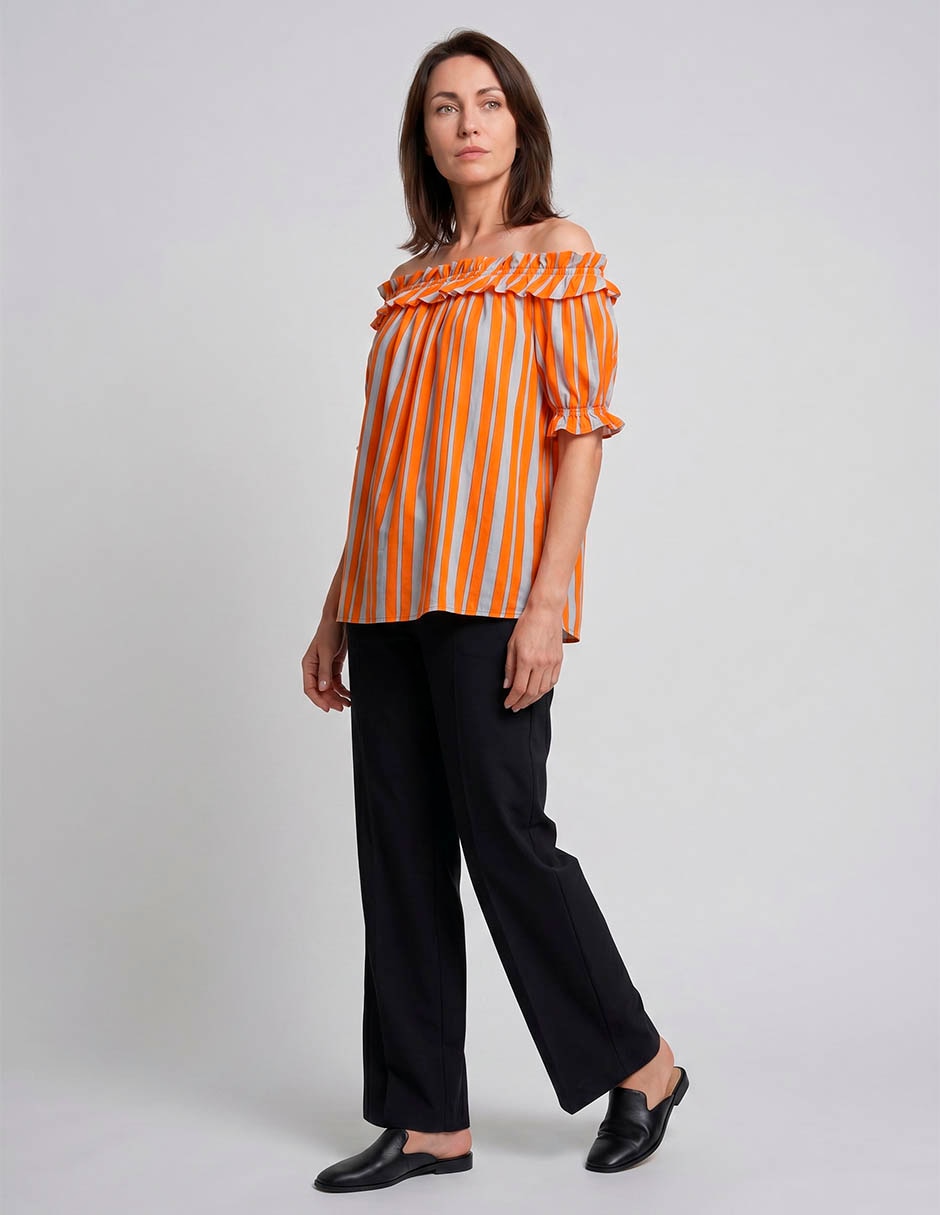 Blusa lorenza blau manga corta para mujer