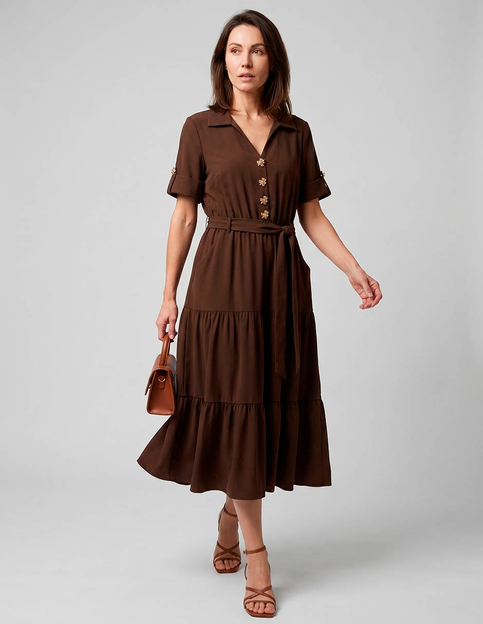 Vestido midi casual para mujer Vestido midi casual para mujer