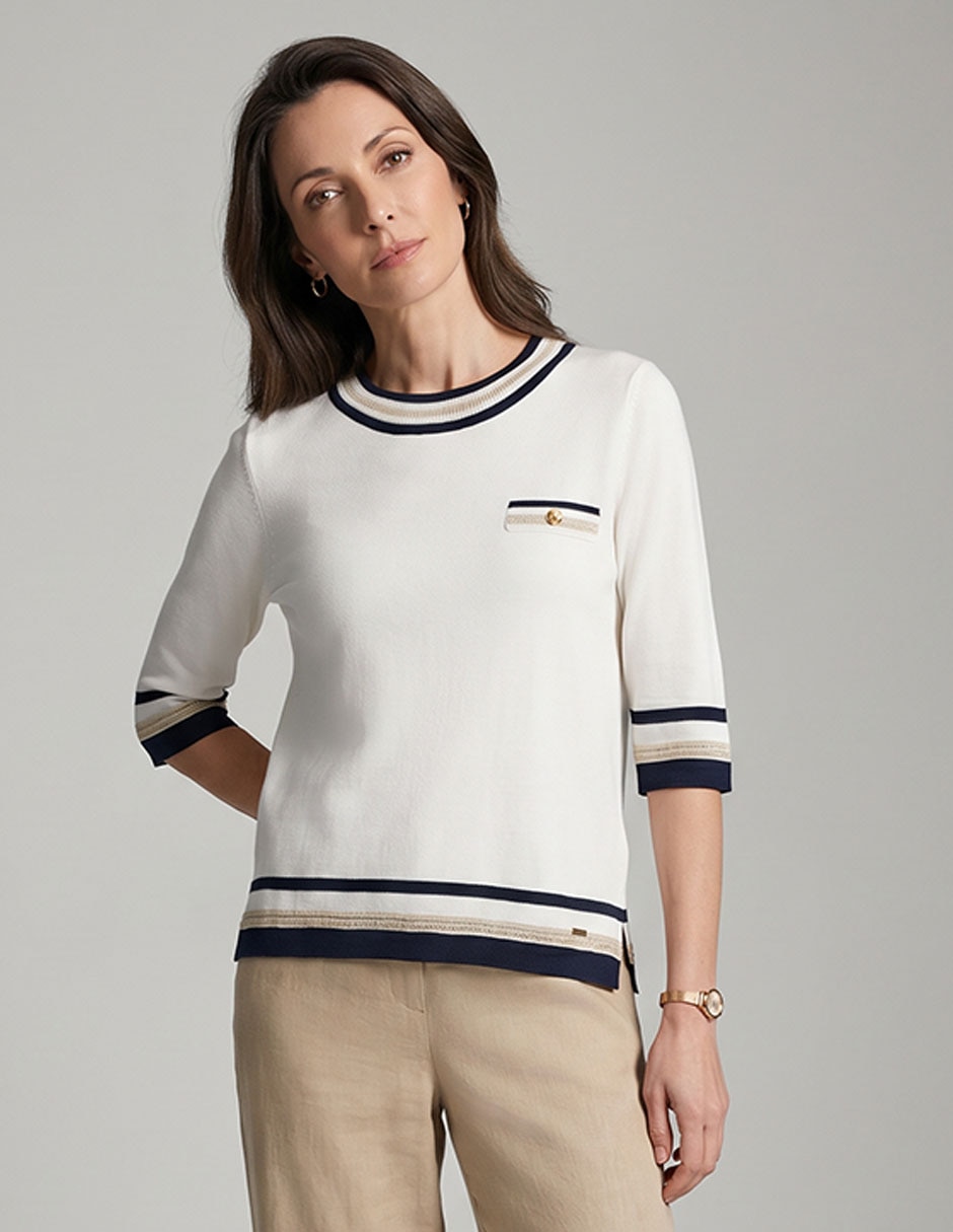 Blusa manga 3/4 para mujer