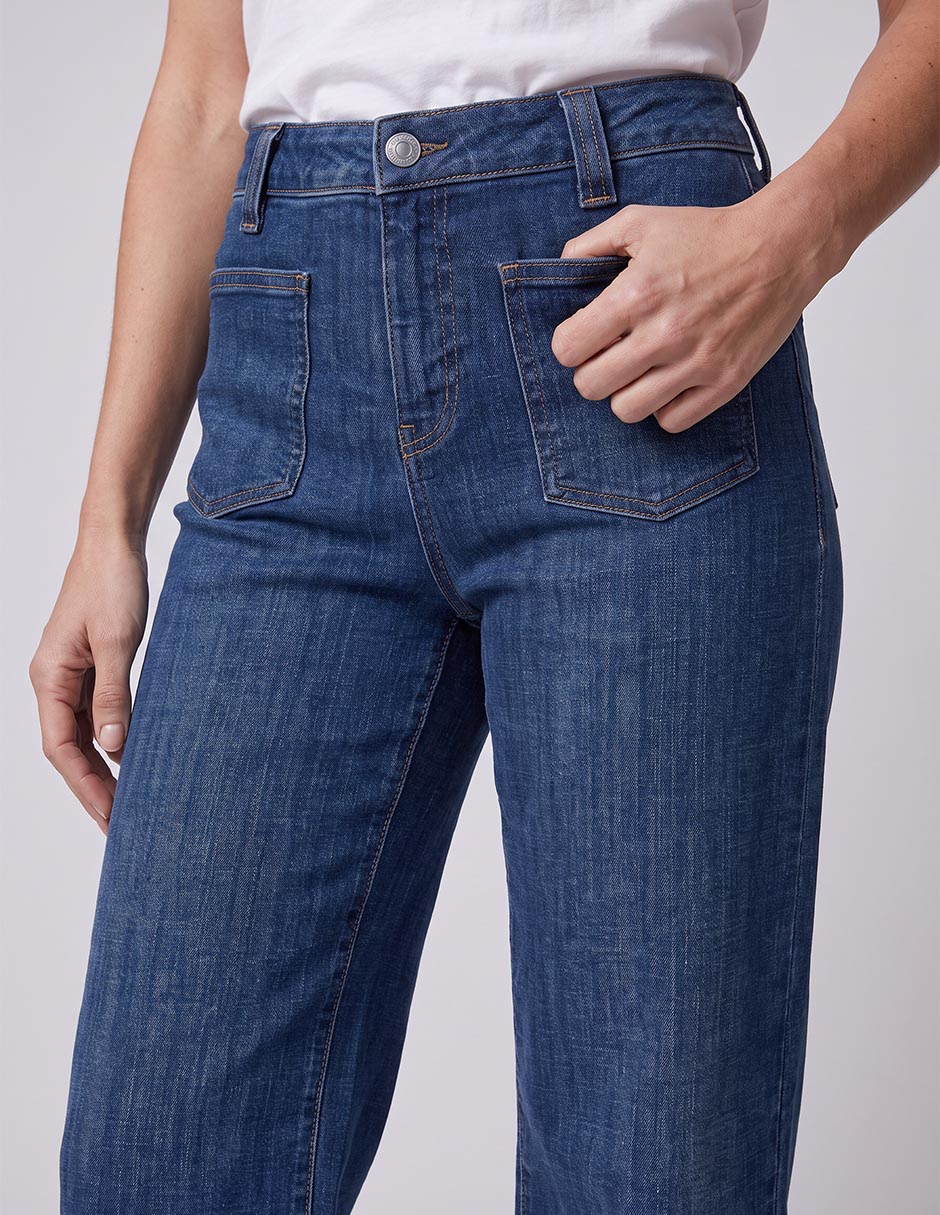 Jeans coulotte wide leg Chico´s para mujer 2