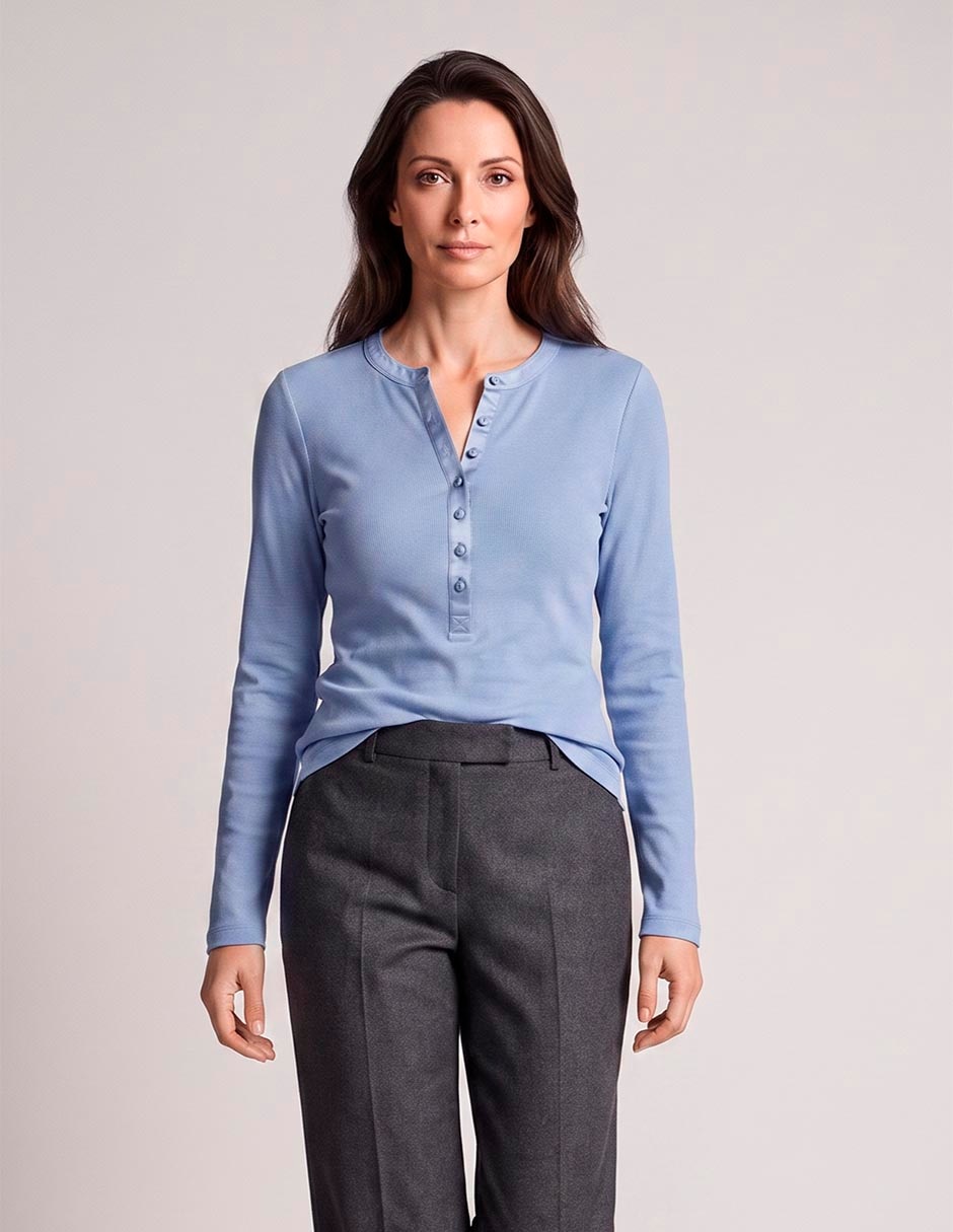 Blusa manga larga para mujer