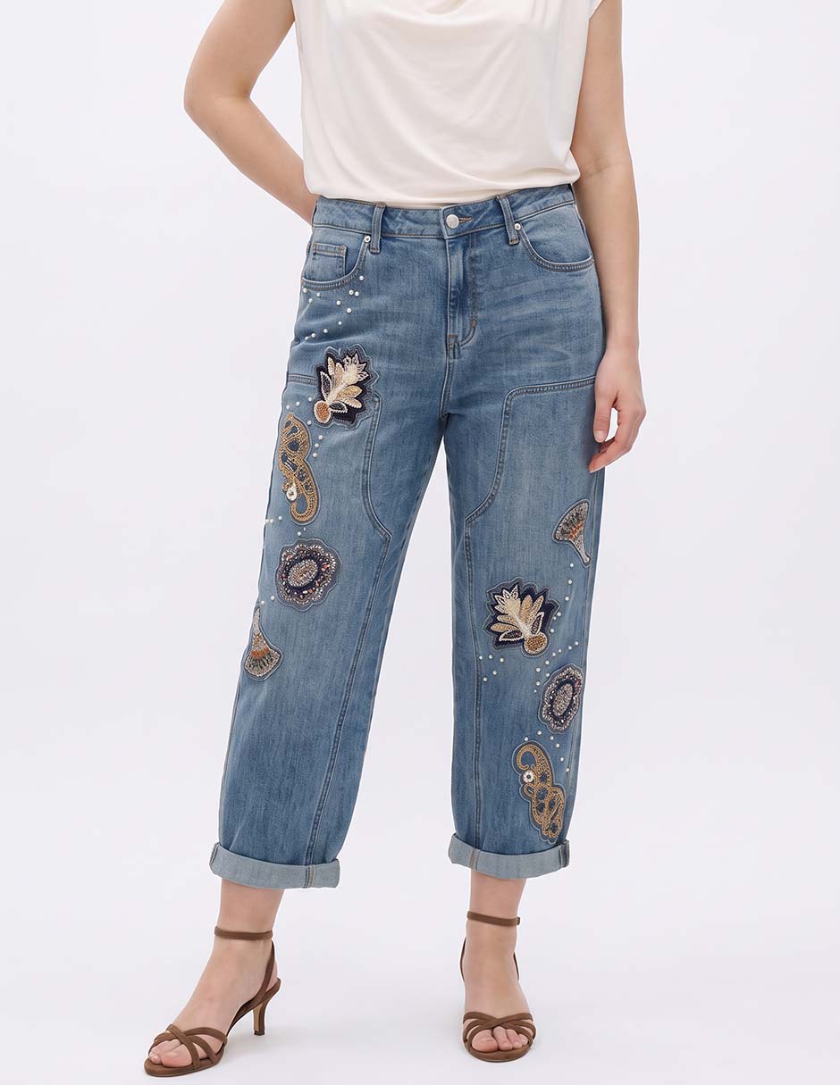 Jeans straight corte cintura para mujer Jeans straight corte cintura para mujer