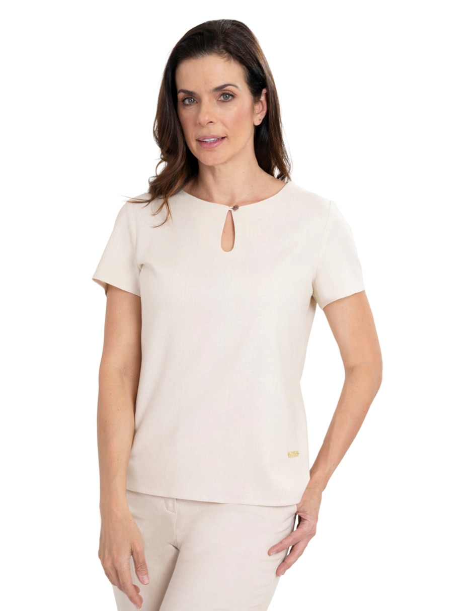 Blusa manga corta para mujer