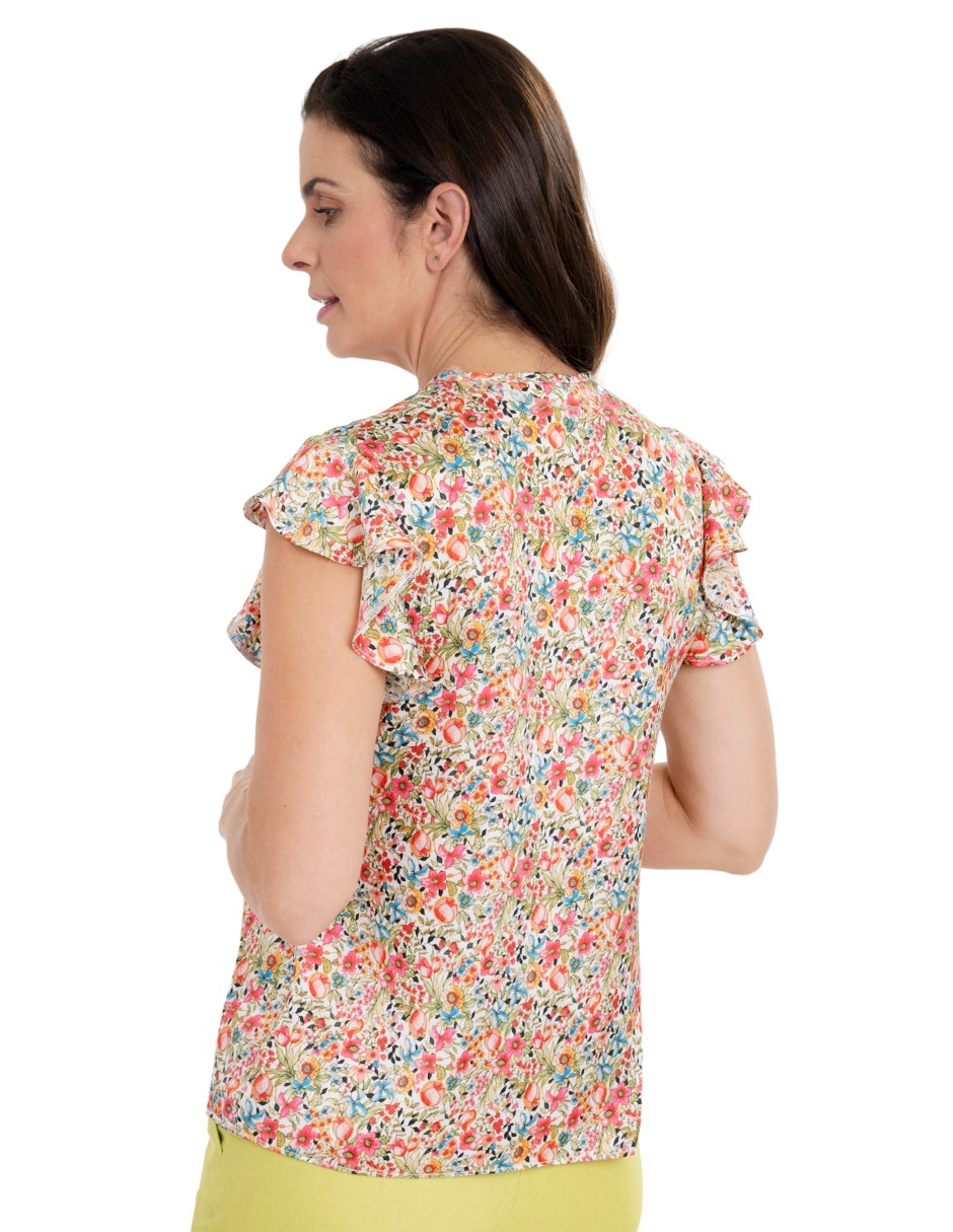 Blusa manga corta para mujer 4