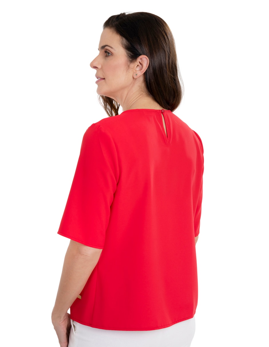 Blusa manga corta para mujer 4