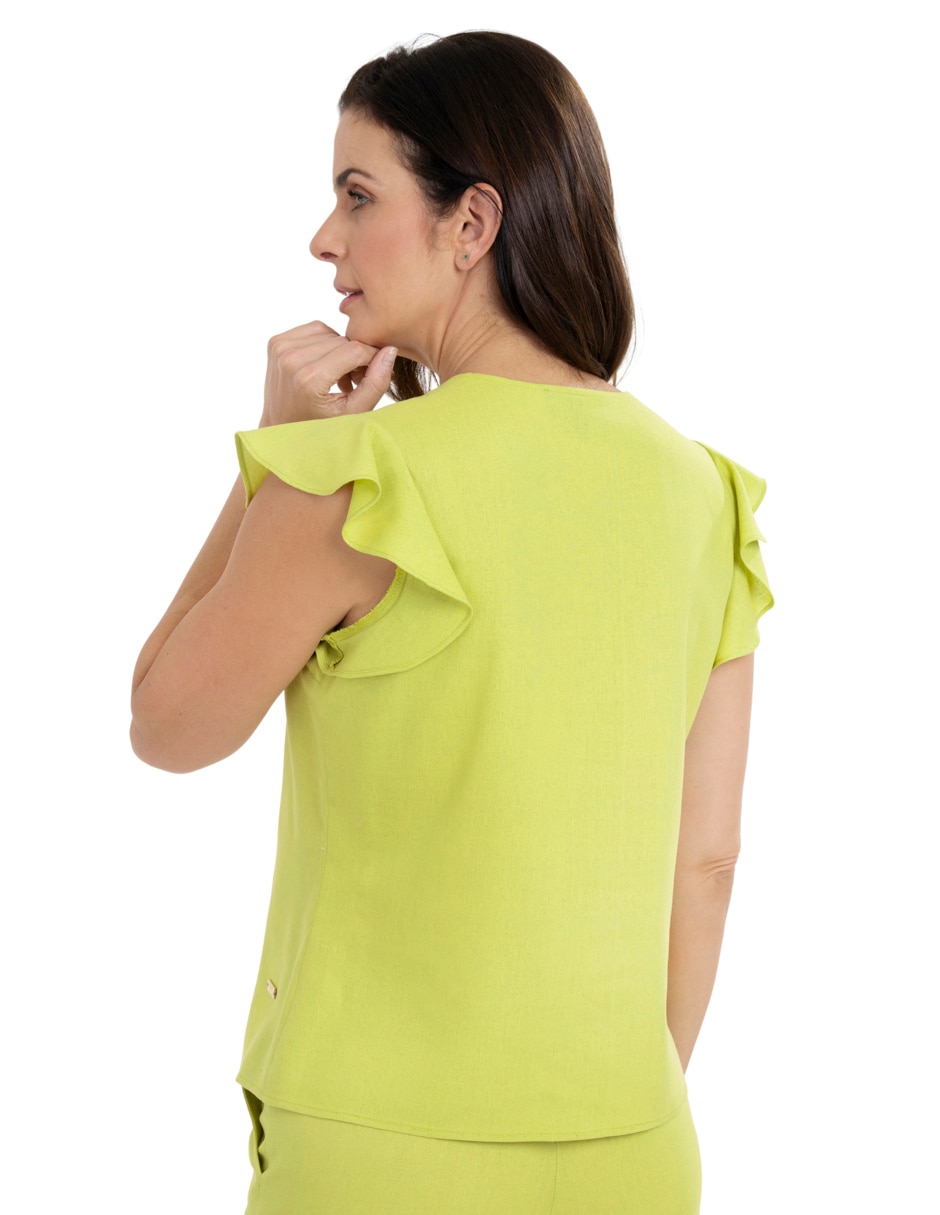 Blusa manga corta para mujer 4