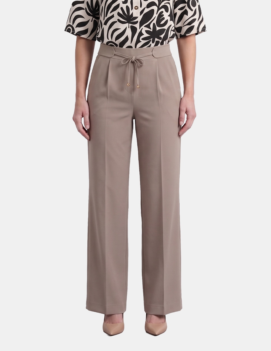 Pantalón regular recto para mujer