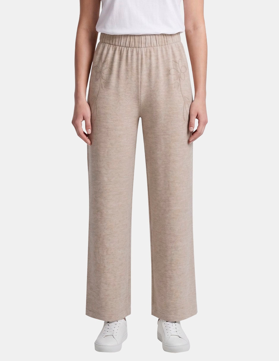 Pants regular medio elastico para mujer