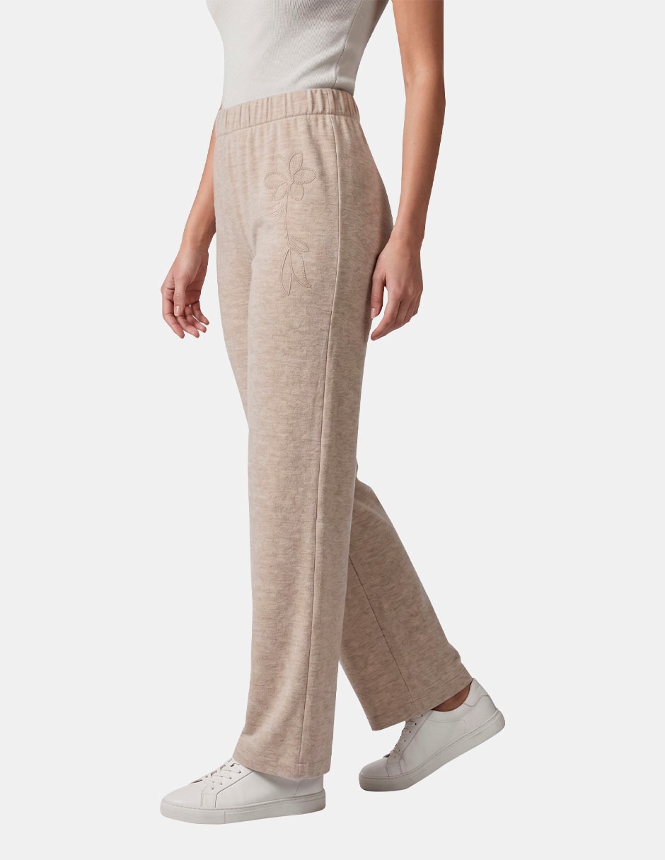Pants regular medio elastico para mujer 3