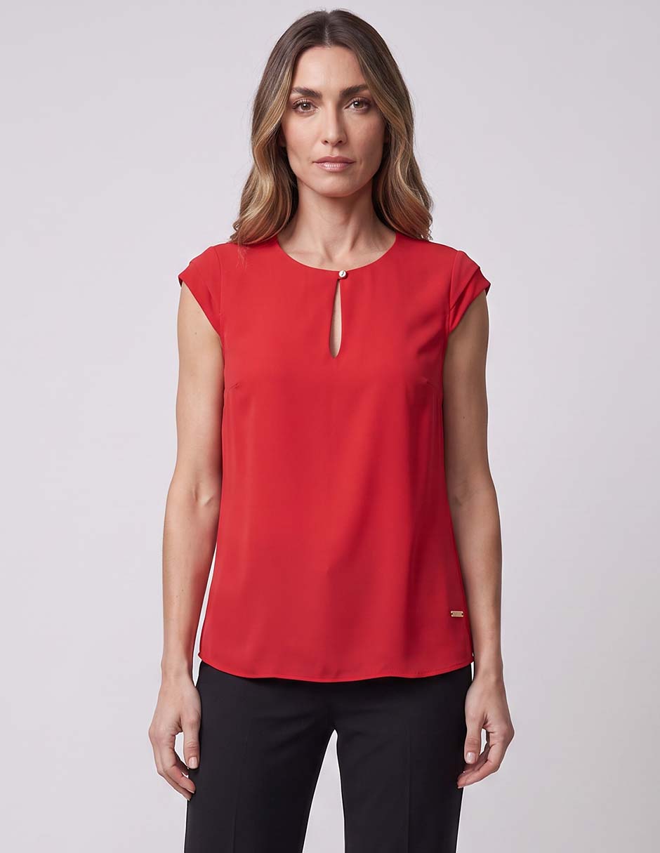 Blusa manga corta para mujer
