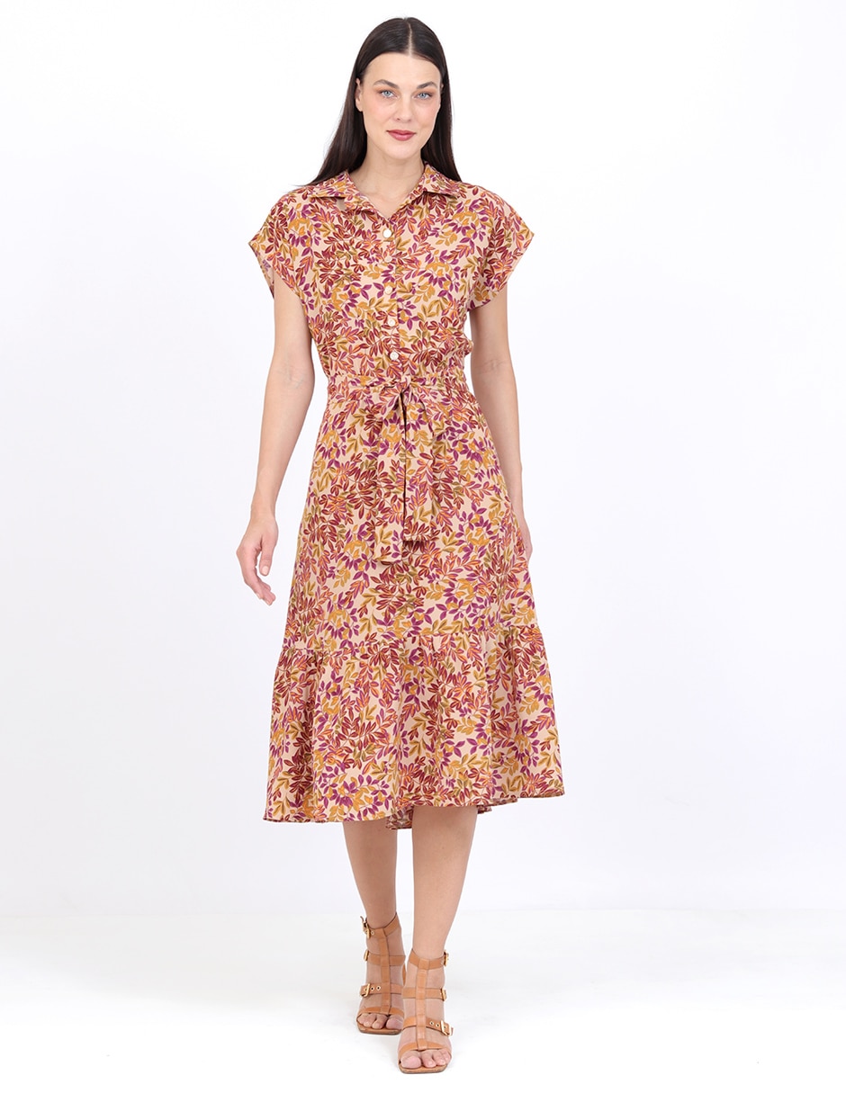 Vestido midi casual duplan para mujer