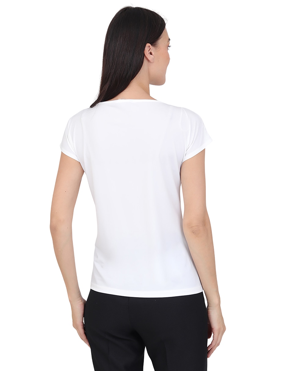 Blusa manga corta para mujer 4