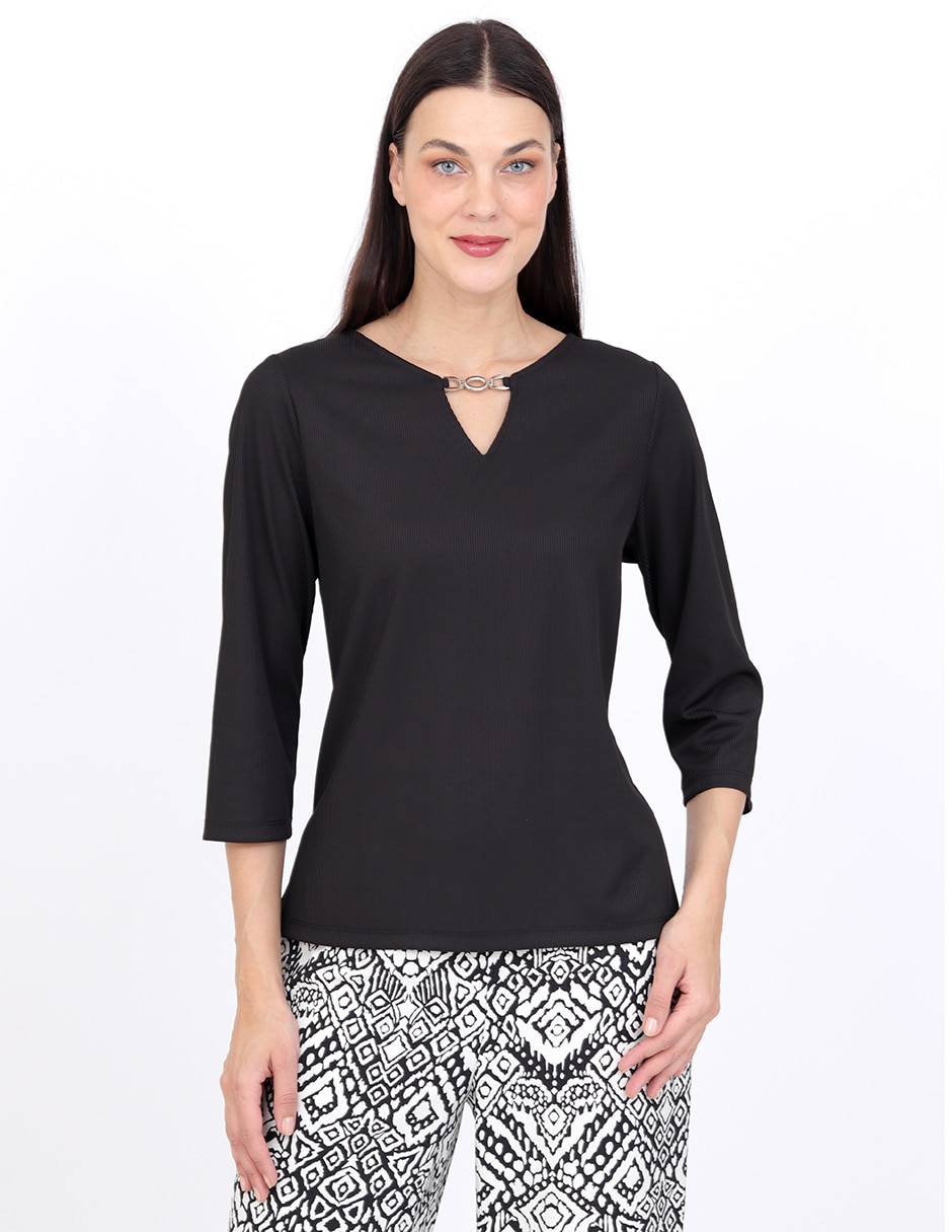 Blusa manga 3/4 para mujer Blusa manga 3/4 para mujer