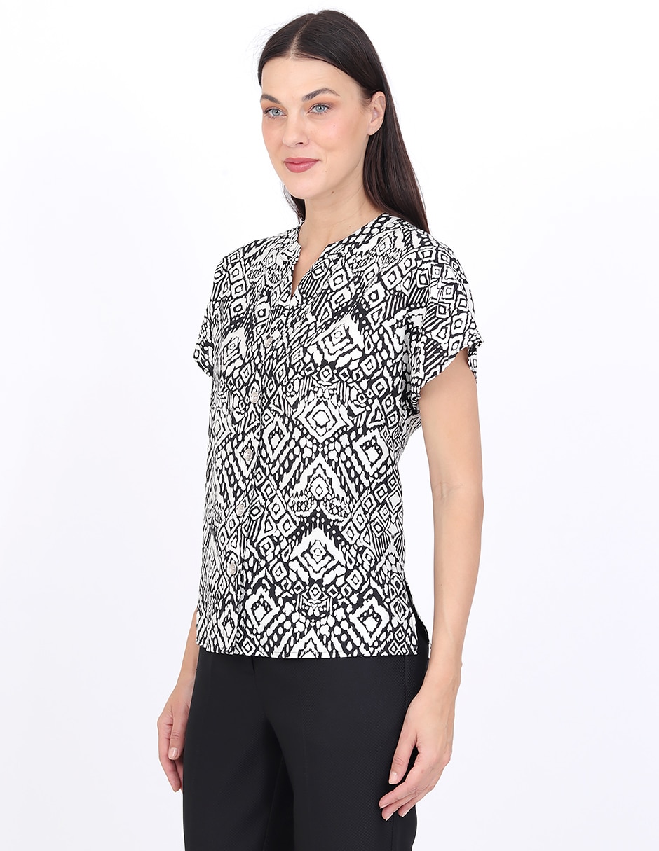 Blusa manga corta para mujer 5