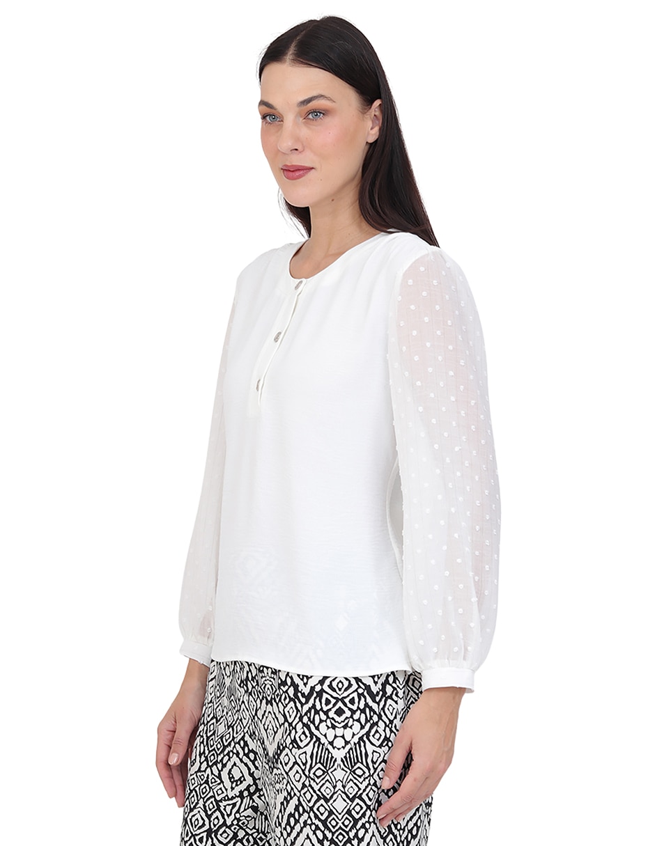 Blusa manga larga para mujer 5