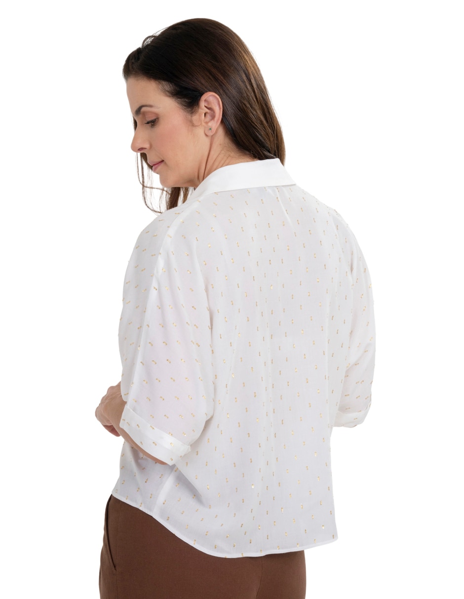 Blusa manga corta para mujer 4