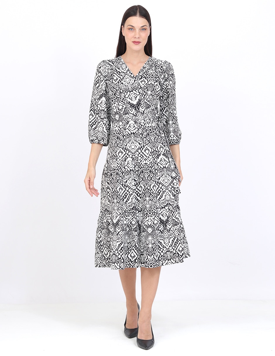 Vestido midi casual grupo bremen para mujer Vestido midi casual grupo bremen para mujer