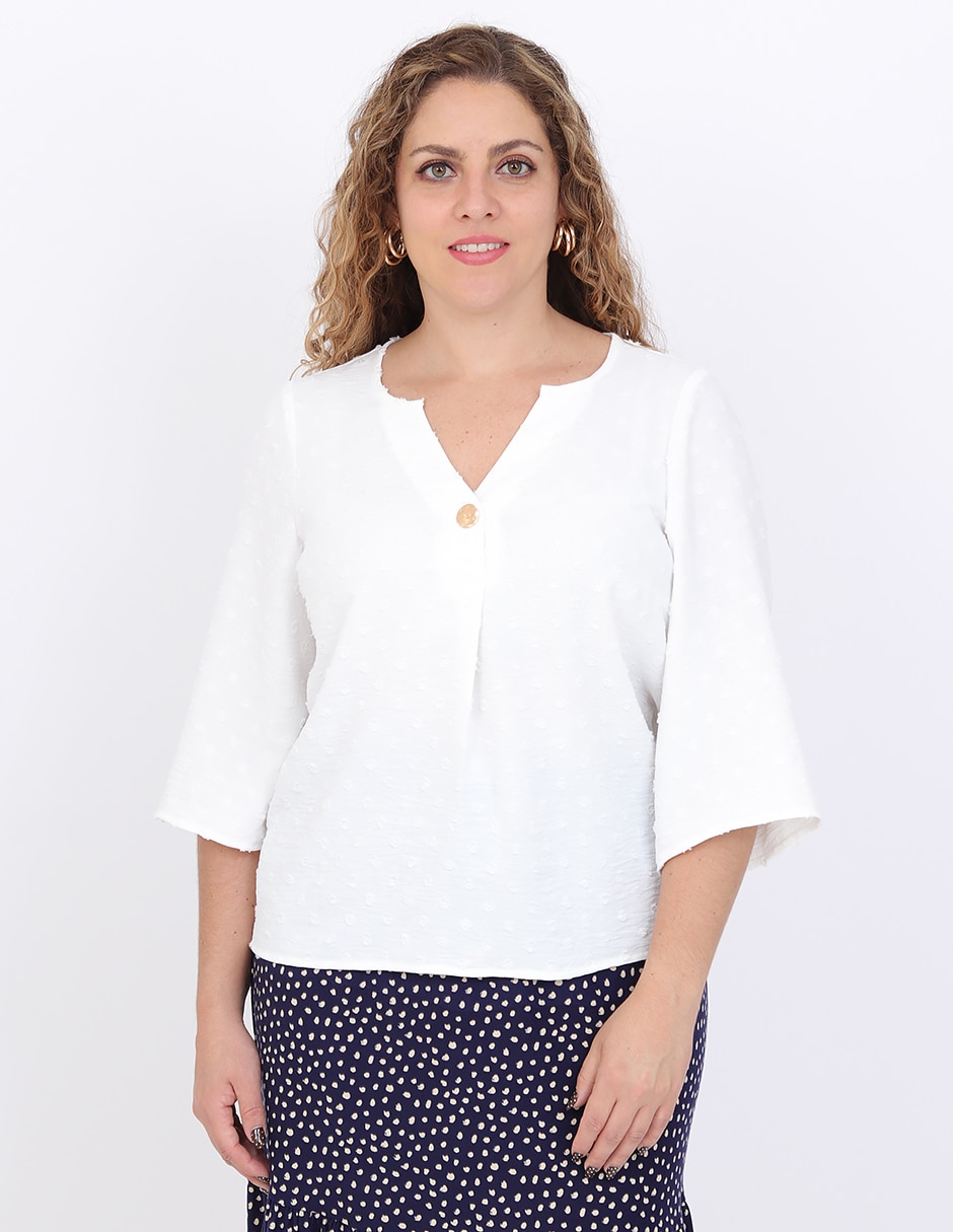 Blusa manga 3/4 para mujer