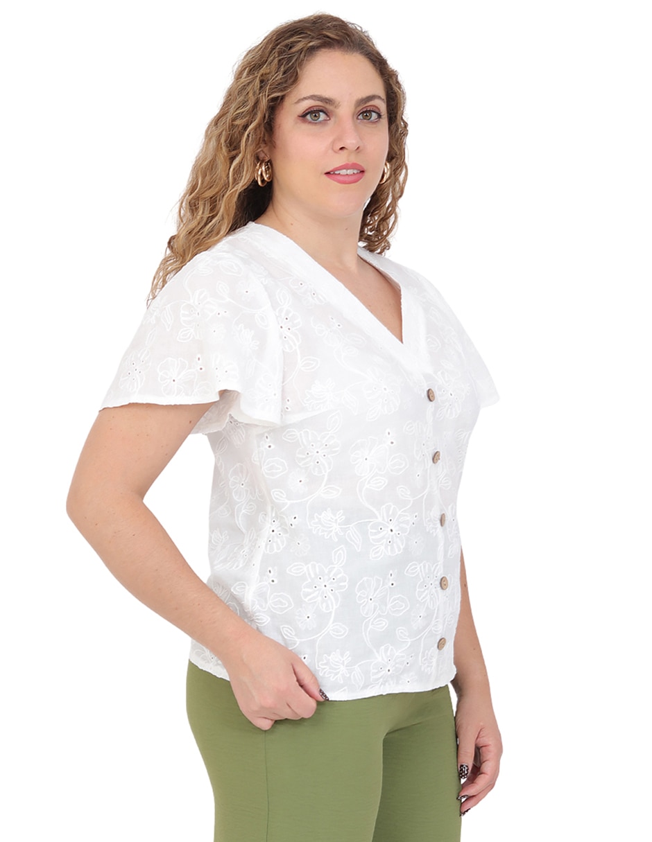 Blusa manga corta para mujer 6