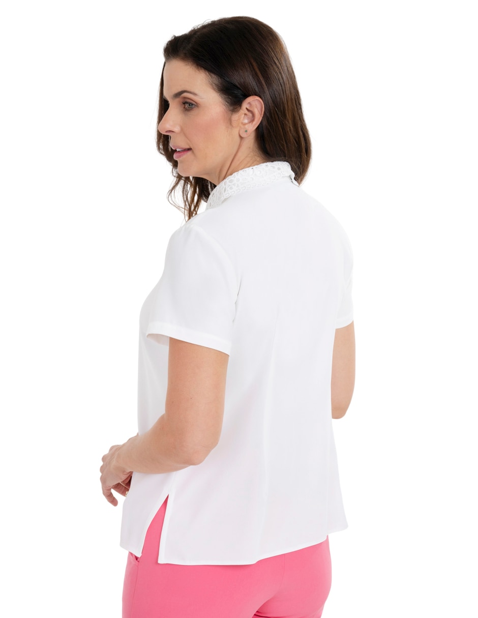 Blusa manga corta para mujer