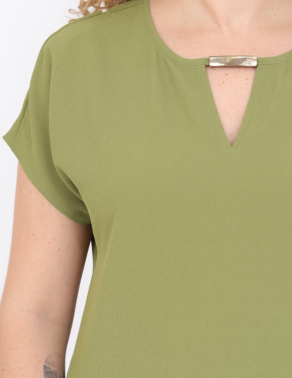 Blusa manga corta para mujer 4
