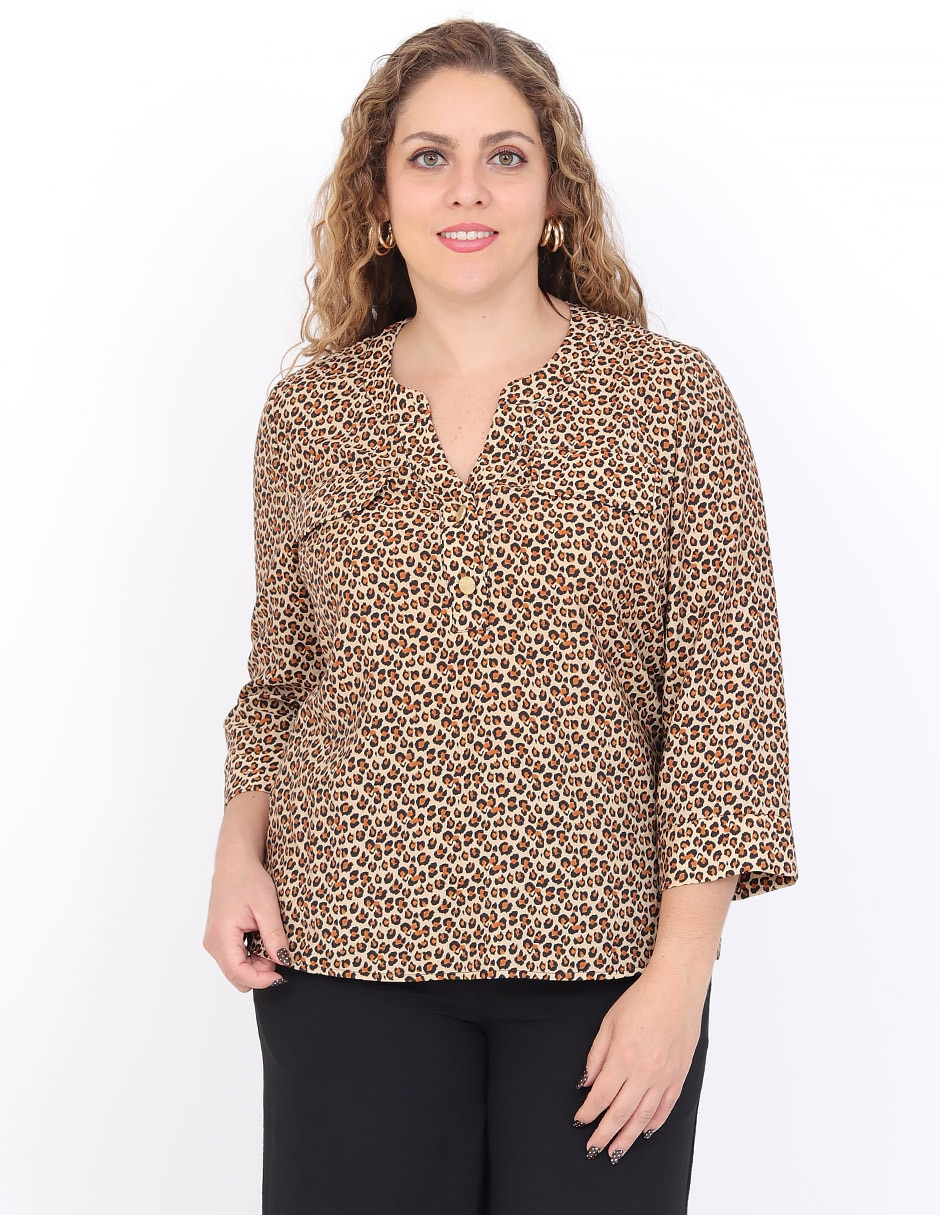 Blusa manga 3/4 para mujer Blusa manga 3/4 para mujer