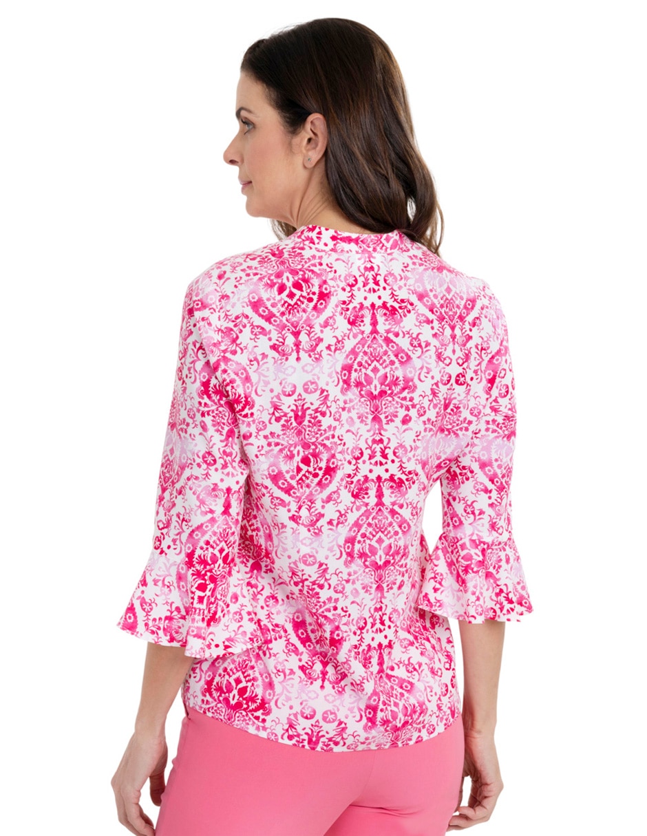 Blusa Chaps manga 3/4 para mujer