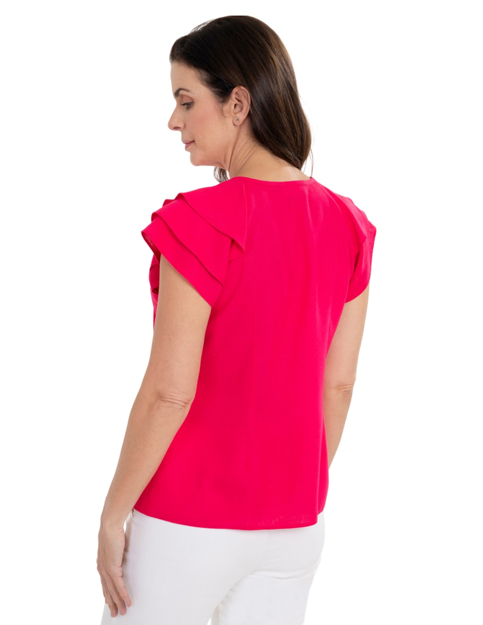 Blusa manga corta para mujer