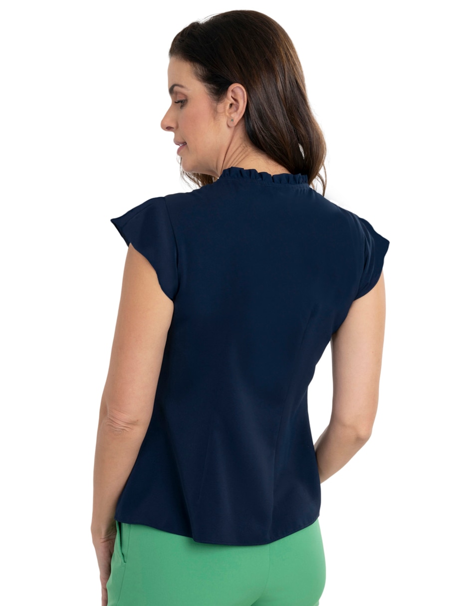 Blusa manga corta para mujer 4
