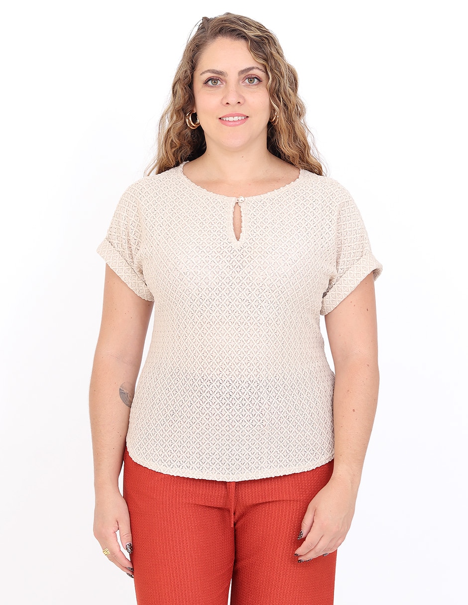 Blusa manga corta para mujer