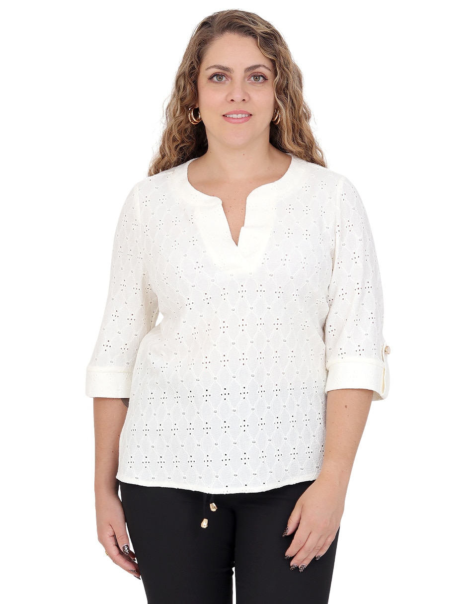 Blusa manga 3/4 para mujer