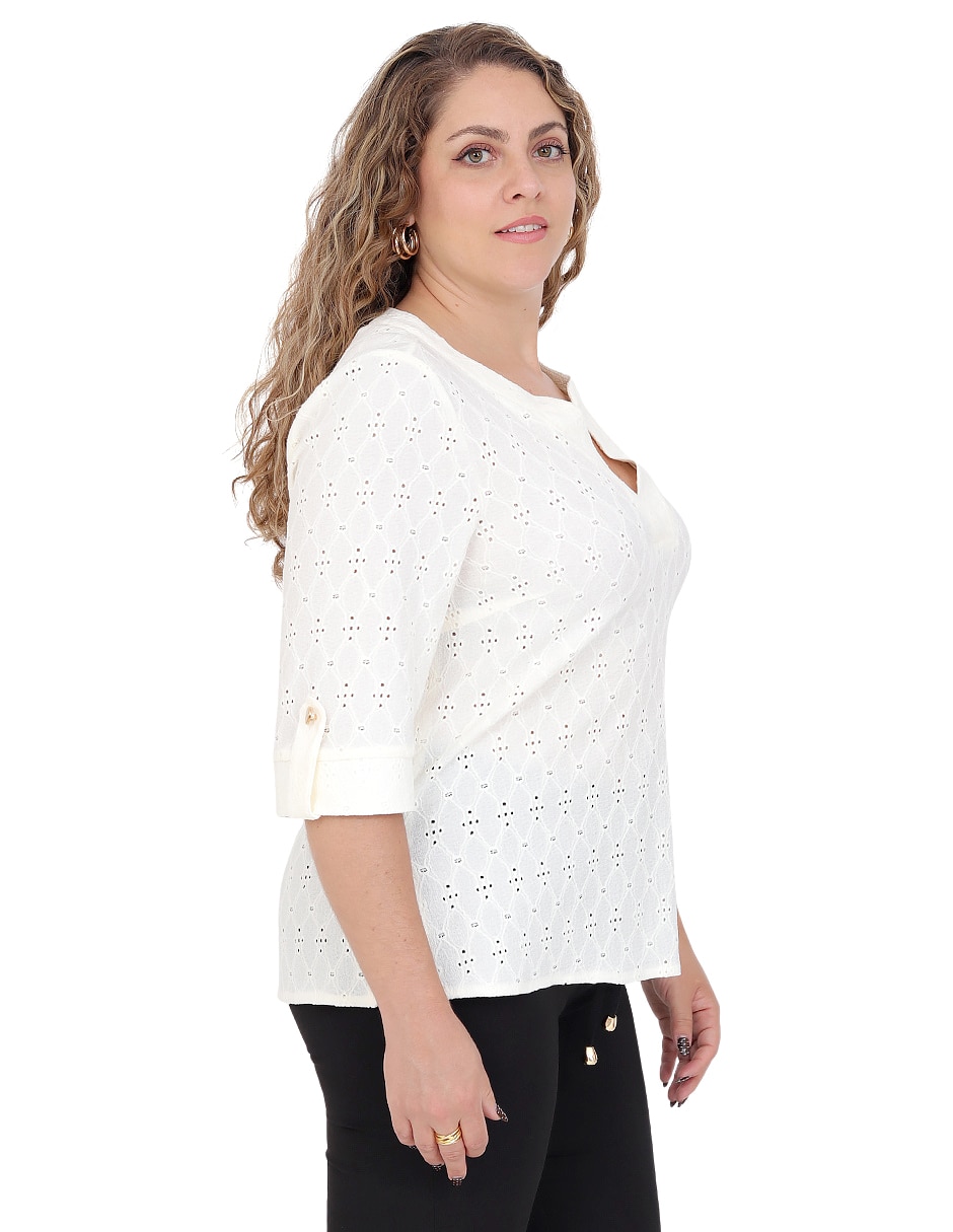 Blusa manga 3/4 para mujer 4